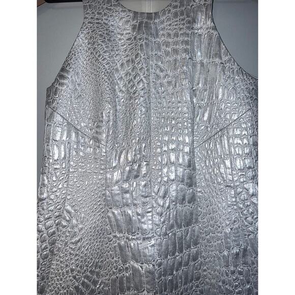 Rebecca Taylor Metallic Croc Mini Dress size 2 - Picture 4 of 6